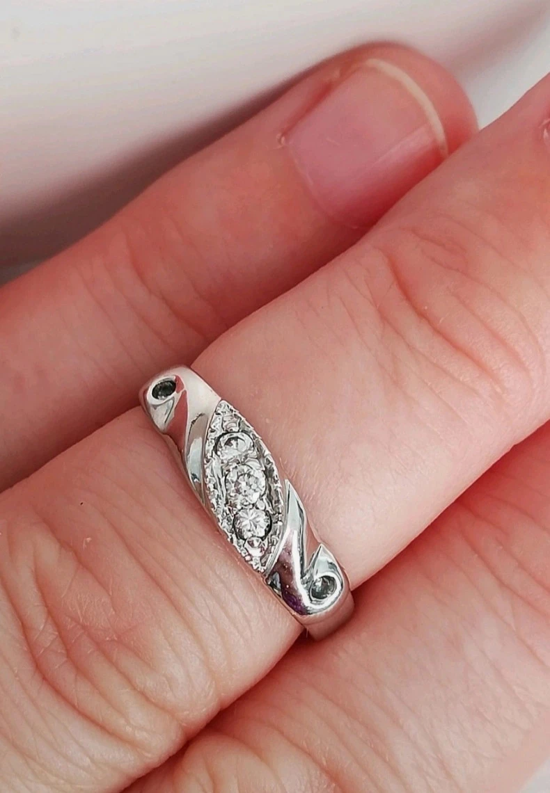 Bague fantaisie métal Argenté feuille diams 51